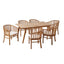 Outdoor 6 Seater Dining Set With Cushins - Cream