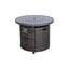 Wicker Outdoor Lounge Set With Cushions And Fire Pit