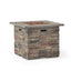 Classic Design Square Fire Pit With Top And 40, 000 Btu Heat Output - Stone Gray