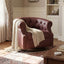 360° Swivel Accent Chair With Curved Back