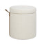 Brandy - Round Upholstered Storage Ottoman With Accent