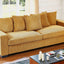 Luxe Sofa With 5 Matching Toss Pillows, Sleek Design, Spacious And Comfortable 3 Seater Couch