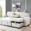 Estelle - Fabric Reversible Sleeper Sectional With Storage Chaise Drop-Down Table 2 Cup Holders And 2 USB Ports