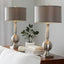 Joan - Contemporary Table Lamp (Set of 2) - Nickel / Gray Satin
