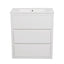 Freestanding Bathroom Vanity With Ceramic Sink, 2 Full Extension Drawers