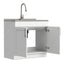 Modern Shaker All-In-One Laundry Utility Sink And Cabinet With Pull-Out Faucet