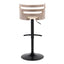 Cosi - Mid Century Modern Adjustable Barstool, Swivel With Rounded T Footrest (Set of 2)