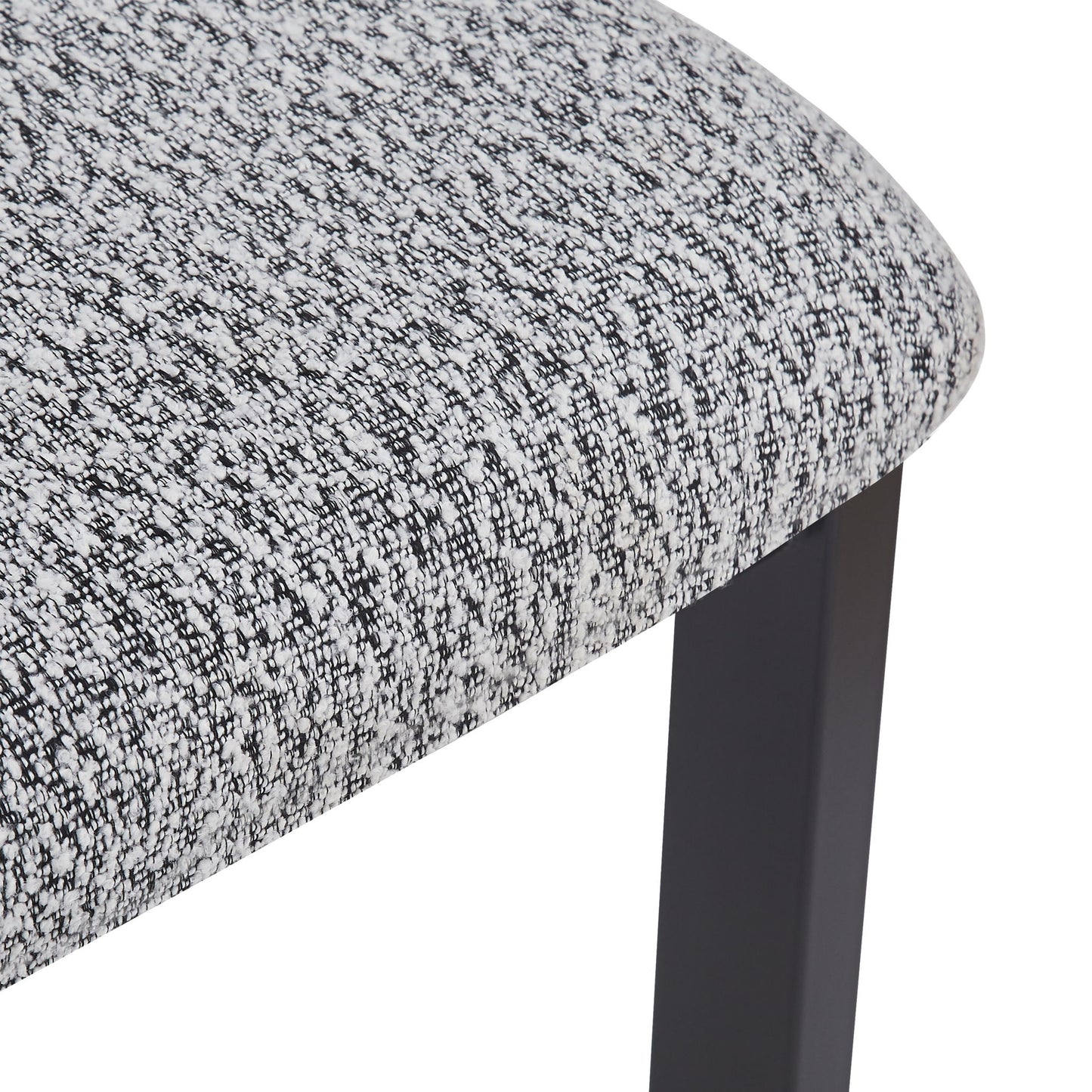 Modern Upholstered Armless Dining Chairs With Metal Legs
