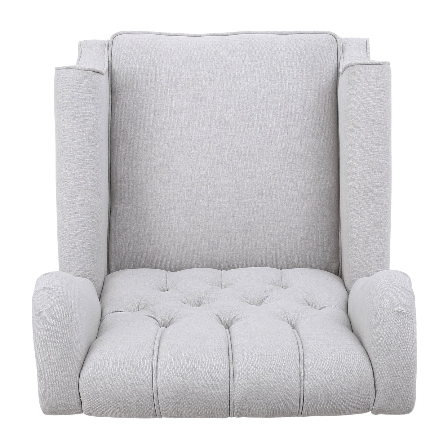 Armchair Recliner With Pushback Mechanism And Wingback Design