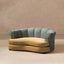 Halle - Rolled Arm Dog Sofa Bed - Gold / Blue
