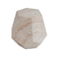 Outdoor / Indoor Lightweight Concrete Side Table, Hexagonal Round Travertine Accent Table - Beige