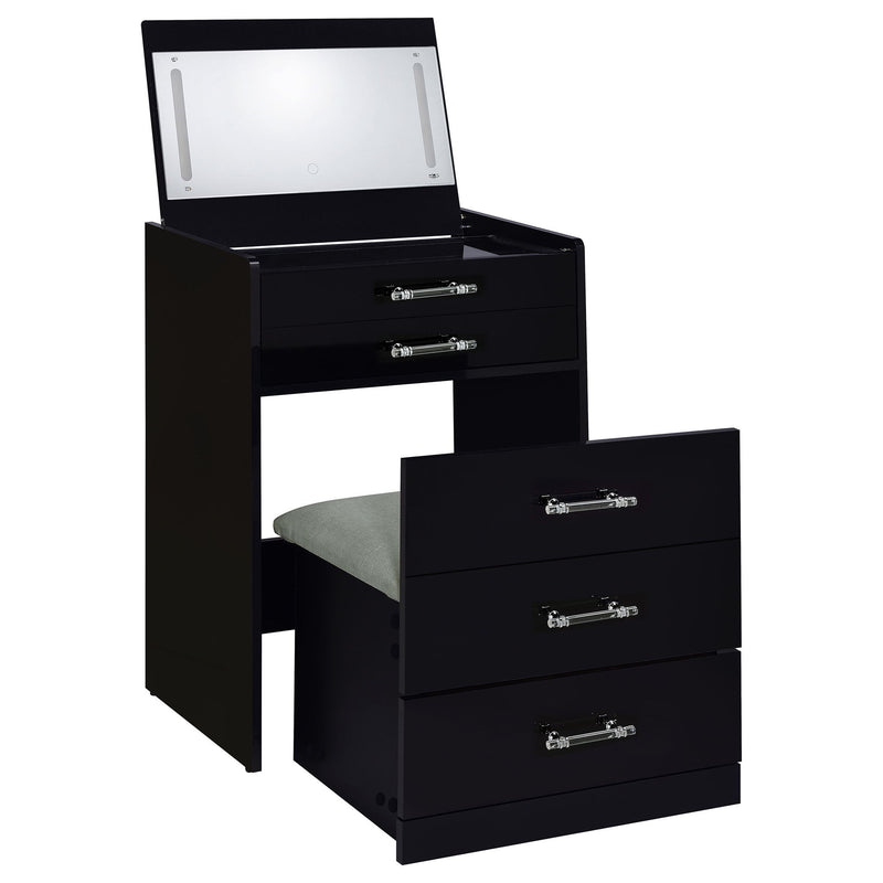 Ayuba - 3 Drawer Makeup Vanity Table With Mirror And Stool