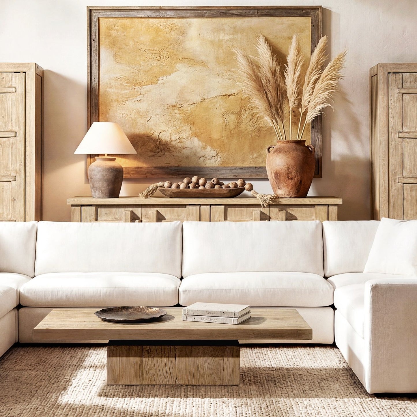 Rowan - 4 Door Sideboard Cabinet - Natural