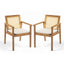 Preston - Outdoor Dining Chair With Cushion (Set of 2) - Teak / Beige