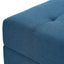 Ottoman, Compact Footrest For Living Room - Navy Blue