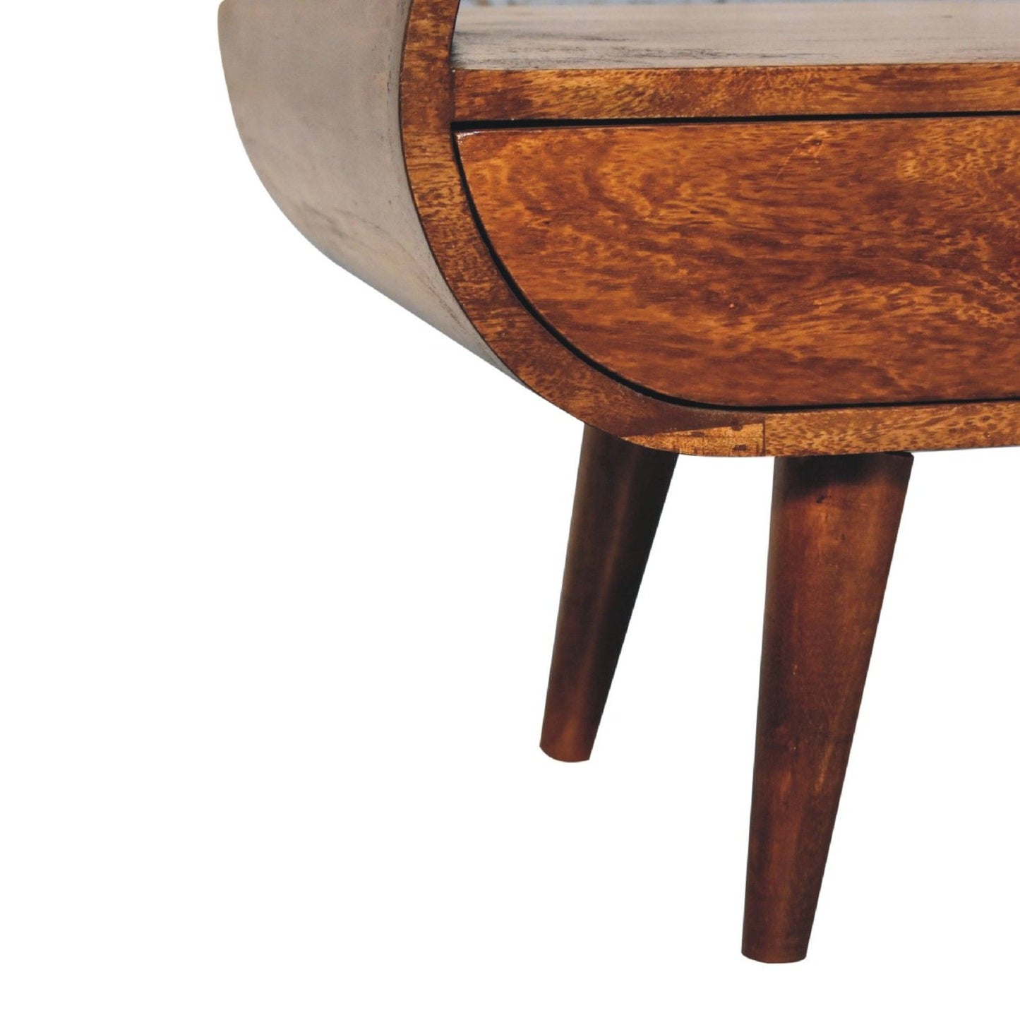Solid Wood Circular TV Stand
