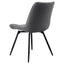 Vellux - 5 Piece Round Dining Table Set With Concrete Top Upholstered Chairs - Gunmetal