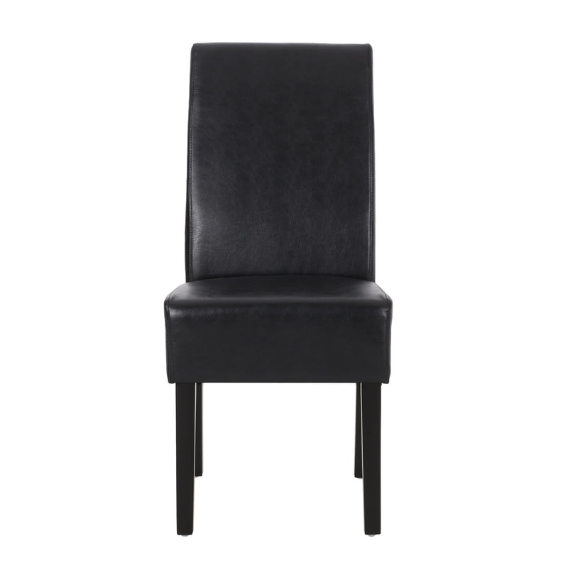 Contemporary Dining Chair With Rubberwood Legs (Set of 2)