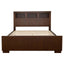 Ardino - California King Bed With Bookcase Headboard - Cappuccino
