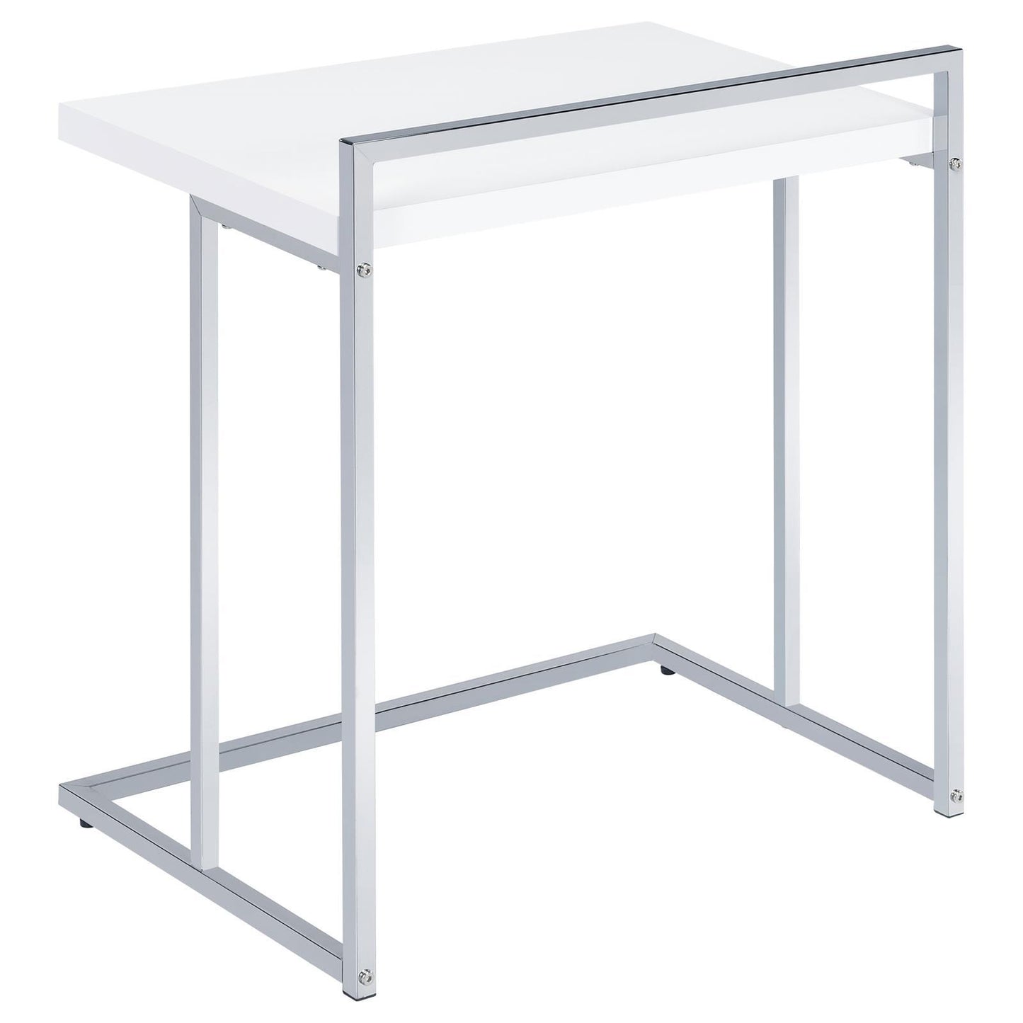 Rectangular Top Snack Table - White