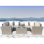 Outdoor Wicker Sectional With Weather Resistant Cushions And Table