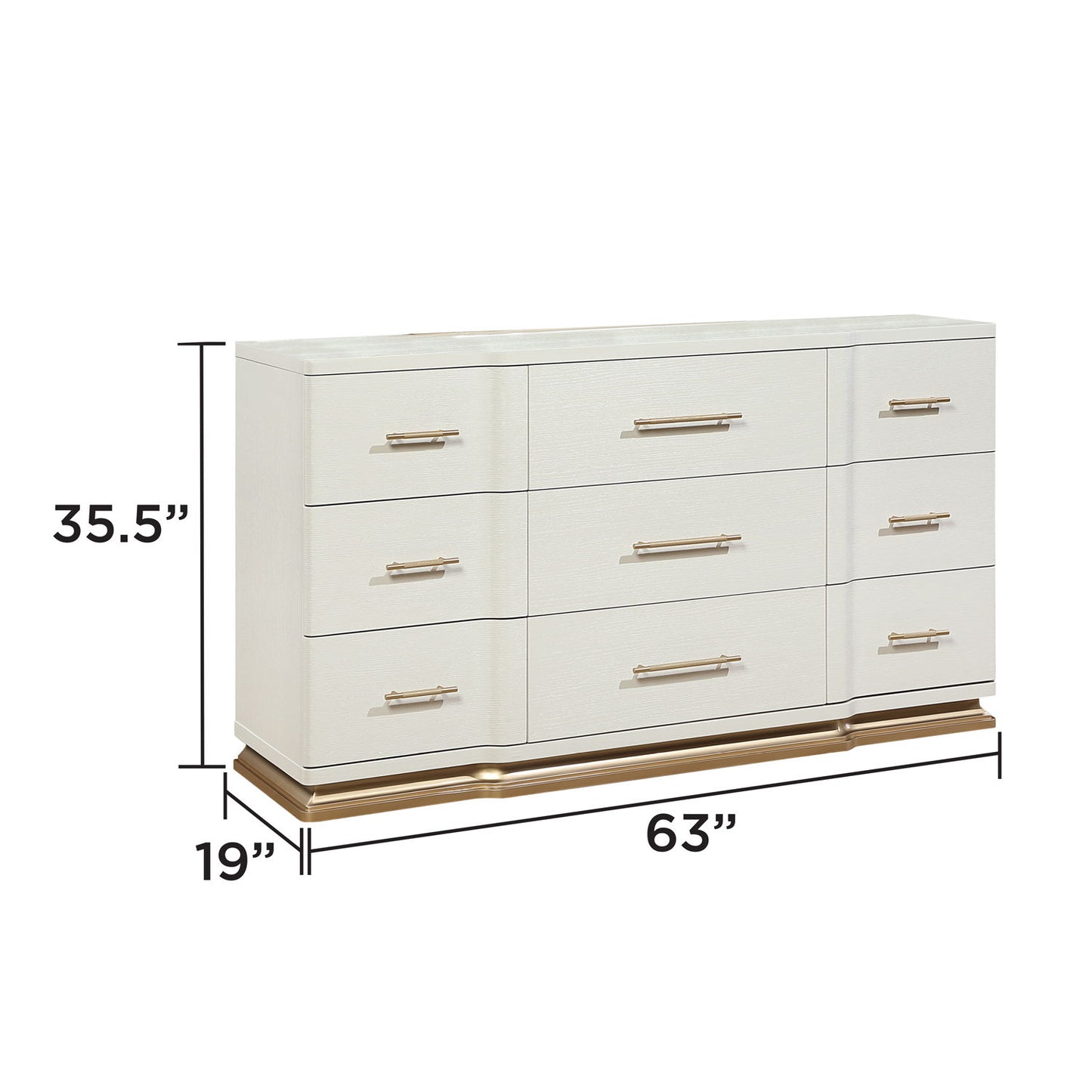 Lexington - 9 Drawer Dresser - Beige
