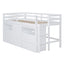 Loft Bed With 4 Drawers, Underneath Cabinet And Shelves