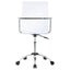 Clear Office Chair With Caster Wheels Futuristic Design, Adjustable Height - Clear