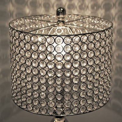 Ashland - Contemporary Table Lamp Round Clear Crystal Beads (Set of 2) - Polished Nickel