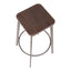 Clara - Industrial Square Barstool (Set of 2) - Espresso