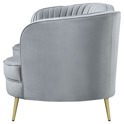 Reigha - Loveseat With Channel Tufted - Gray