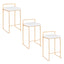 Fuji - Contemporary / Glam Design Counter Stool (Set of 2)