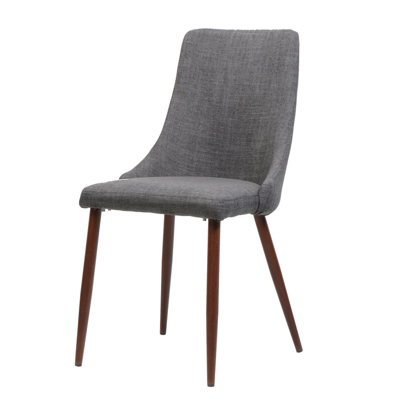 Modern Dining Chair With Iron Legs And - Light Gray