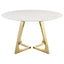 Imani - Round Marble Dining Table - Gold
