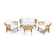 Patio Furniture Set, Outdoor Acacia Wood Patio Club Chair With Table
