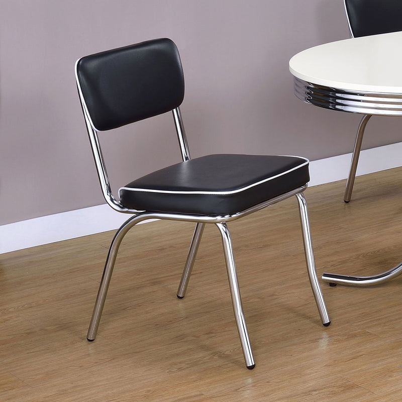 Open Back Upholstered Side Chairs (Set of 2)