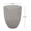 Outdoor Lightweight Concrete, Side Table - Natural
