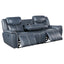 Stanwicke - Motion Reclining Sofa With Drop Down Table - Blue