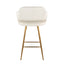 Margarite - Contemporary Fixed Height Counter Stool With Footrest (Set of 2) With Square