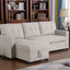 Upholstered Pull Out Sectional Sofa With Chaise