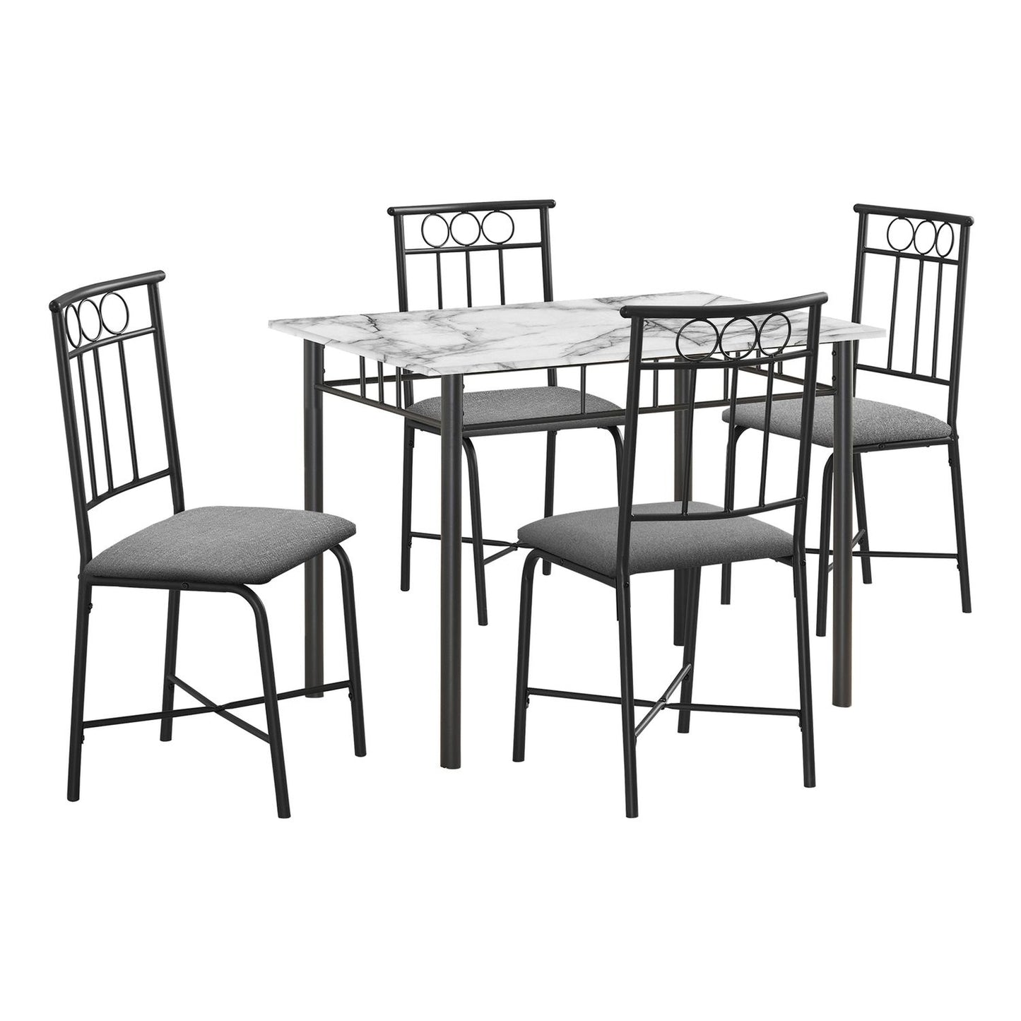 5 Pieces Dining Table Set, Small, Rectangular