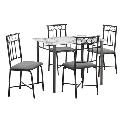5 Pieces Dining Table Set, Small, Rectangular