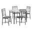 5 Pieces Dining Table Set, Small, Rectangular
