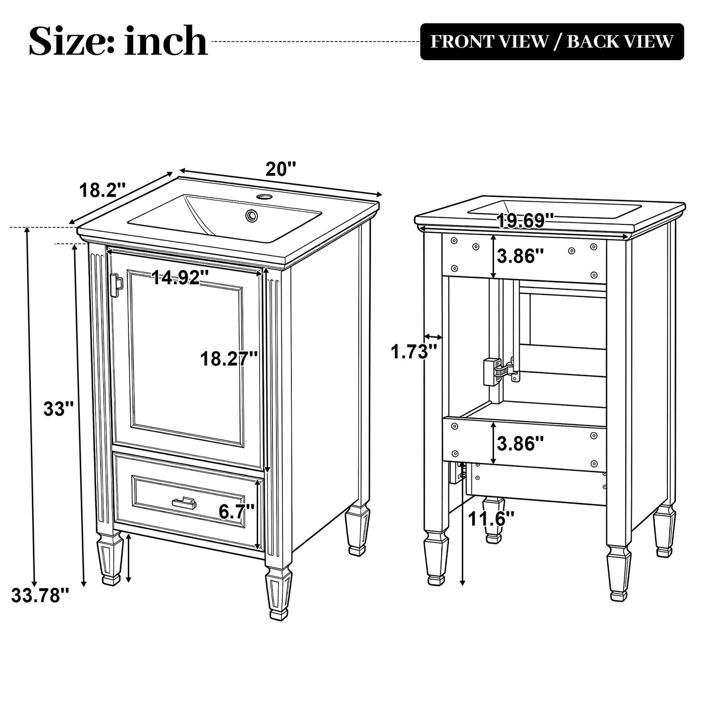Retro Bathroom Vanity With Sink