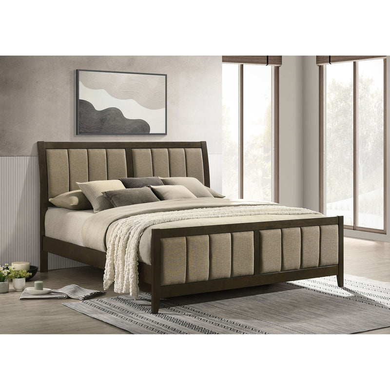 Clement - Panel Bed With Vertical Channel Tufting