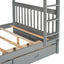 Bunk Bed With Ladders And 2 Storage Drawers