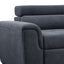 Haris - Sleeper Sofa Sectional With Adjustable Headrest And Storage Ottoman - Dark Gray
