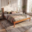 Platform Bed Frame With Upholstered Headboard, Slat Support
