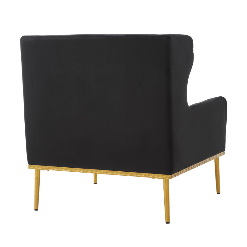 Elegant Curved Armrest Accent Armchair