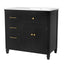 Bathroom Vanity With Sink, 1 Tip Out Drawer, 3 Side Drawers, Adjustable Shelf